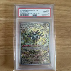 Pokemon Center ETB Magneton SVP 159 Surging Sparks PSA 10 Stamped Promo - Image 1