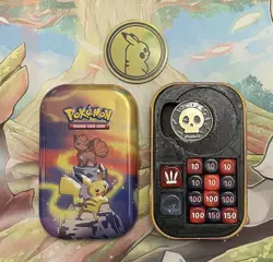 Pokemon Mini Tin Insert - Holds 2 Dice, 2 Condition Marker Coins, 1 Giant Coin - Image 1