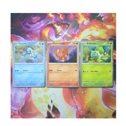 Pokemon 151 Poster Collection Promos Squirtle Charmander Bulbasaur Swirls - Image 1