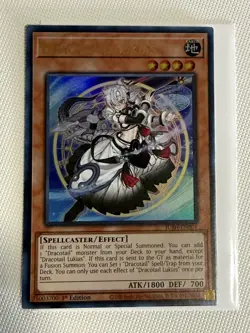 Yugioh - Dracotail Lukias - Ultra Rare - JUSH-EN001 - 1st Edition NM. Top Loaded - Image 1