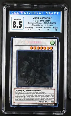 Yugioh Junk Berserker Ghost Rare 1st Edition EXVC EN037 CGC 8.5 - Image 1