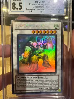 Yugioh Junk Berserker Ghost Rare 1st Edition EXVC EN037 CGC 8.5 - Image 3