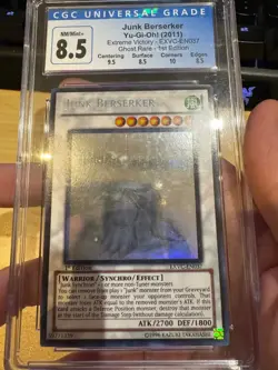 Yugioh Junk Berserker Ghost Rare 1st Edition EXVC EN037 CGC 8.5 - Image 4