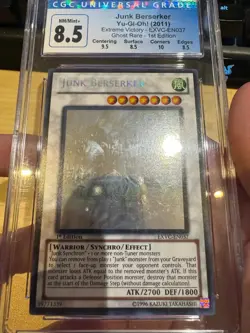 Yugioh Junk Berserker Ghost Rare 1st Edition EXVC EN037 CGC 8.5 - Image 5