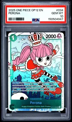 2025 ONE PIECE OP12-LEGACY OF THE MASTER #034 PERONA PSA 10 (Q947 - Image 1