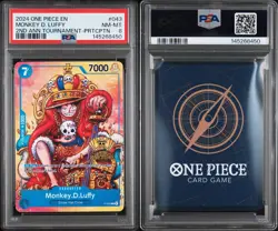 PSA 8 Monkey D. Luffy P-043 Promo 2nd Anniversary Stamped One Piece TCG English - Image 3