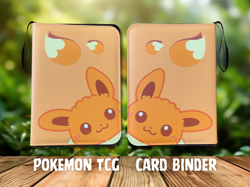 Eevee Pokemon Inspired Trading Card Binder Kawaii Case Notebook 50 Sleeves - Image 1