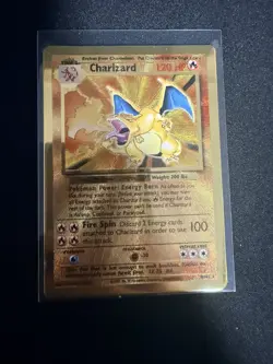 Pokemon Celebrations Charizard Gold Metal Card #4/102 Promo 25th Anniversary LP - Image 1