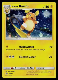 Pokemon Card - Alolan Raichu - Sun & Moon Promo SM65 Cosmos Holo Promo - Image 1