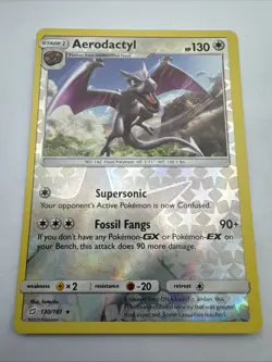 Pokemon Tcg Card Aerodactyl Team Up Reverse Holo Rare 130/181 - Image 1