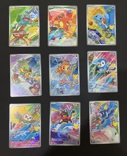 Pokemon 2026 First Partner Illustration Collection Series 1 Promo Set (9 Cards) - Image 1