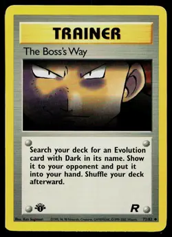 Pokemon Card Team Rocket The Boss's Way 73/82 1st Edition Uncommon - Image 1
