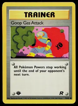 Pokemon Card Team Rocket Goop Gas Attack 78/82 1st Edition Common - Image 1