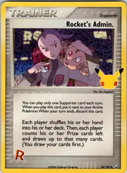 Rocket's Admin. 86/109 Celebrations: Classic Collection Pokemon NM Holo - Image 1