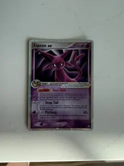 Espeon EX (W/ Swirl!) Pokemon 2005 Unseen Forces 102/115 Holo - Image 1