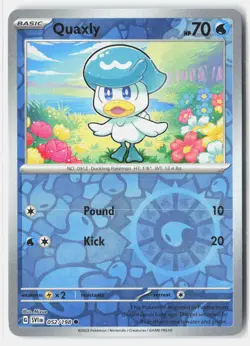 Quaxly Reverse Holo 052/198 Common Scarlet & Violet Pokemon Near Mint - Image 1