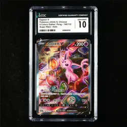 CGC 10 GEM MINT 2024 Pokemon CHN Espeon V 146/132 SR - Image 1