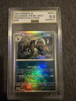 Pokemon AGS 9.5 Houndoom Master Ball 063/131 Prismatic Evolutions English - Image 1