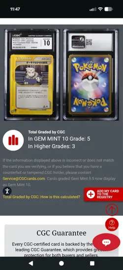 (POP 5) CGC 10 GEM MINT Base Expansion Pokemon Professor Oak's Research 053/128 - Image 4