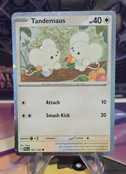 Pokemon TCG Tandemaus 167/193 Cosmos Holo Promo Uncommon Paldea Evolved NM/M - Image 1