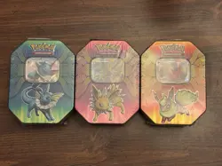 Pokemon TCG Eeveelution Elemental Power Tins 2019 Set of 3 SEALED - Image 1