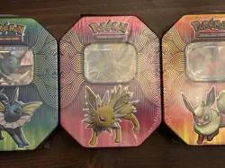 Pokemon TCG Eeveelution Elemental Power Tins 2019 Set of 3 SEALED - Image 3