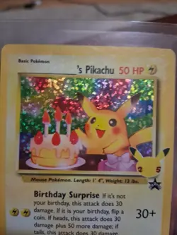 Pokemon Birthday Pikachu Holo Celebrations Black Star Promo - English “Mint”⚡ - Image 2