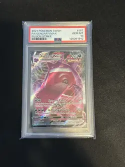 2021 POKEMON SWORD & SHIELD FUSION STRIKE #157 FULL ART/GENGAR VMAX PSA 10 - Image 1