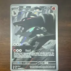 Pokemon Houndoom Sv: Shrouded Fable Illustration Rare Holo 066/064 120 HP - Image 1