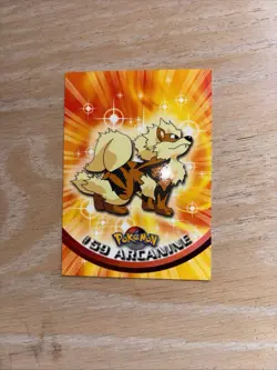 Pokemon Topps #59 Arcanine Black Topps Logo - Image 5