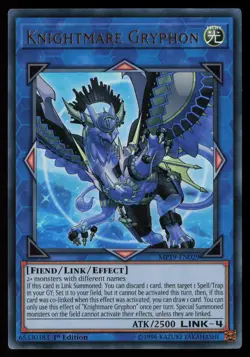 Yugioh Knightmare Gryphon MP19-EN029 1st Edition Ultra Rare NM - Image 1
