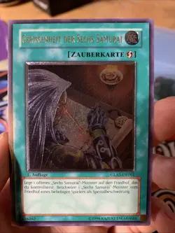 Yu-Gi-Oh! Gerissenheit der Sechs Samurai GLAS-DE06 Ultimate Rare 1. Auflage EX - Image 1