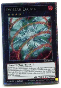 Yu-Gi-Oh! Evolzar Laggia Platinum Secret Rare RA04-DE160 - Image 1