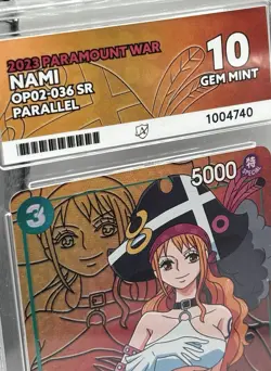 One Piece CCG Nami OP02-036 Alt Art SR Paramount War - ACE 10 with PERFECT SUBS - Image 3