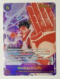ONE PIECE Monkey D. Luffy Alt Art EB02-061 SEC Anime 25th Collection English - Image 1