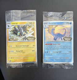 Pokemon Aurorus And Luxray Mega Evolution Perfect Order Promo Cards (SEALED) - Image 1