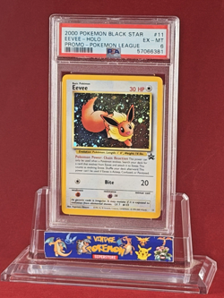2000 Black Star Promo Pokemon League EEVEE Holo Card #11 PSA 6 - Swirl - Image 4