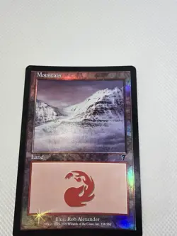 Wizards Mountain 7th Edition 338/350 Land Red Foil Rob Alexander MTG - Image 1