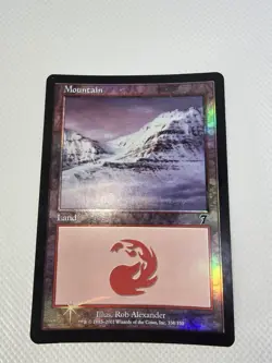 Wizards Mountain 7th Edition 338/350 Land Red Foil Rob Alexander MTG - Image 2
