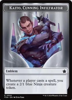 Magic: The Gathering FDN Kaito Emblem & Ninja Token - Image 1