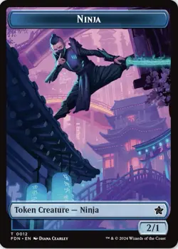 Magic: The Gathering FDN Kaito Emblem & Ninja Token - Image 2