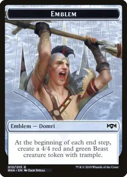 NM Domri Emblem, MTG, Ravnica Allegiance, Magic the Gathering Token - Image 1