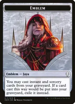 NM Jaya Emblem, MTG, Dominaria Token, Magic the Gathering Token - Image 1
