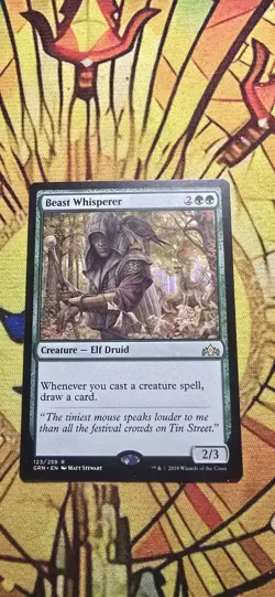 Beast Whisperer Guilds of Ravnica Regular Creature Elf Druid MTG NM - Image 1