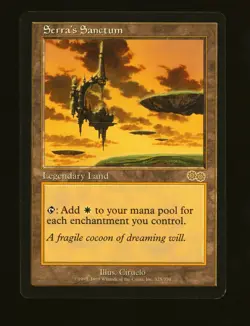 Magic MTG Urza's Saga Serra's Sanctum MODERATELY PLAYED MP - Image 1