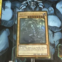 🔥 YUGIOH Blue-Eyes White Dragon GLD5-EN001 LIMITED GOLD GHOST RARE VLP #2 - Image 1