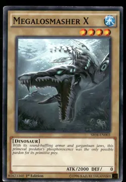 Megalosmasher X SR04-EN003 Dinosmasher's Fury Yu-Gi-Oh 1st Edition MP - Image 1