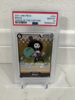 PSA 10 Brook OP06-092 Wings of the Captain One Piece Card GEM MT - Image 1