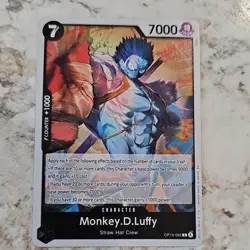 Bandai One Piece CCG Monkey.D.Luffy OP15-092 Special 7000 Power Card - Image 1