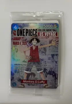 Bandai Namco One Piece CCG Monkey.D.Luffy US Voyage Promo Full Art Holo P-055 - Image 1